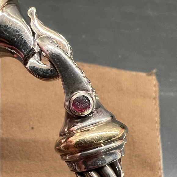 David Yurman 10mm Pave Diamond Cuff Bracelet - Picture 8 of 10